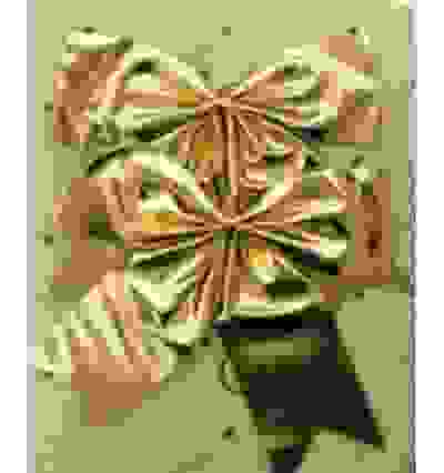 Набор декоративных бантов 2шт. р-р банта 12,7см. цв. золото (HSC3035C/1)