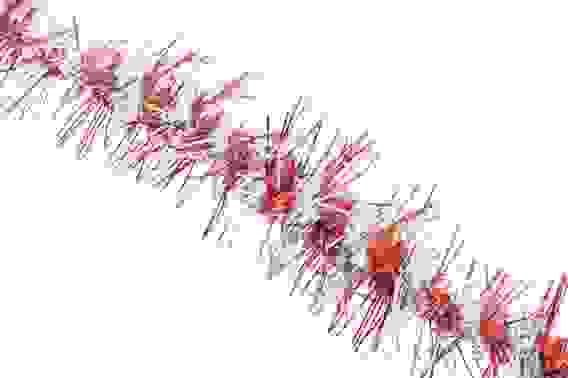 Мишура с длинным ворсом "Вираж" дл.2м. d9см. (красный, MY-001)