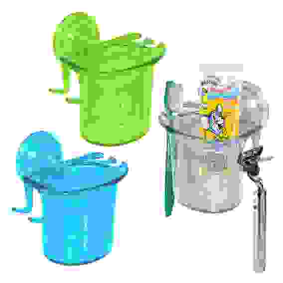 Стакан д/умыв. принад-тей (на присоске) 3 цв TL34-148