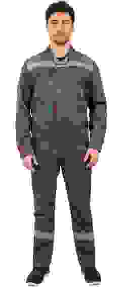 Костюм "Фаворит 2" цв.т-сер/сер саржа (полукомбез) (44-46/3-4)