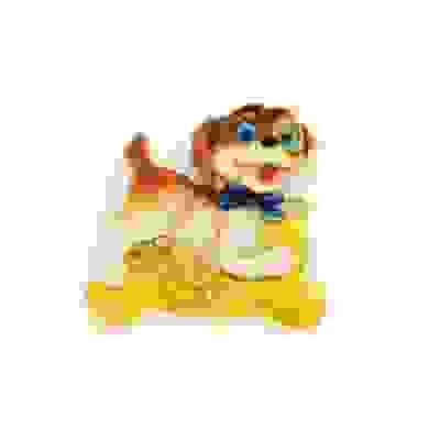 Магнит &quot;Собака с костью и деньгами&quot; 6х7см.(98) (В-026)