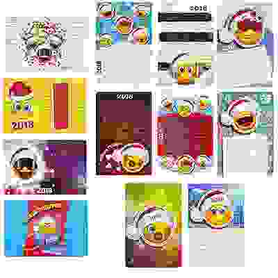 Календарь-магнит на холодильник,15х10см,винил,бумага,12 дизайнов СНОУ БУМ