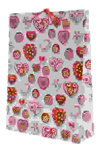 Пакет подарочный "Сердечки", размер: 25х8,5х34,5 см. (GB00478-2)