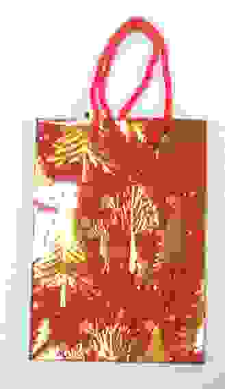 Пакет подар.&quot;Новогодние елочки&quot; 11,5х6х16см.цв.красный (GB30814-5)