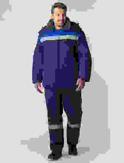 Акция! Костюм зимний "Труженик/Ультра-2" цв.т-синий/василек (XXXXL)
