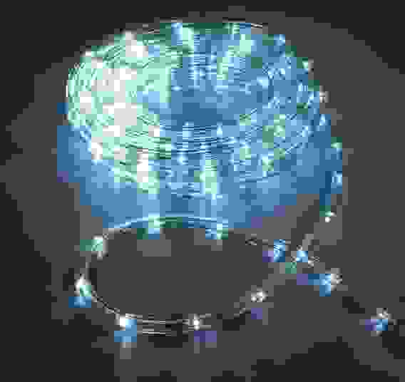 Шнур LED, 1x0,3м, 8 режимов, белый, 220В СНОУ БУМ