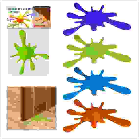 Фиксатор для дверей &quot;Клякса&quot; 3цв. RC45-3