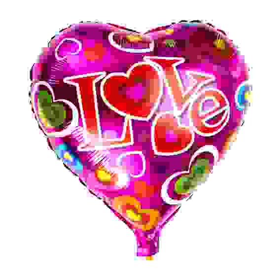 Шар фольгированный в виде сердца, арт 01