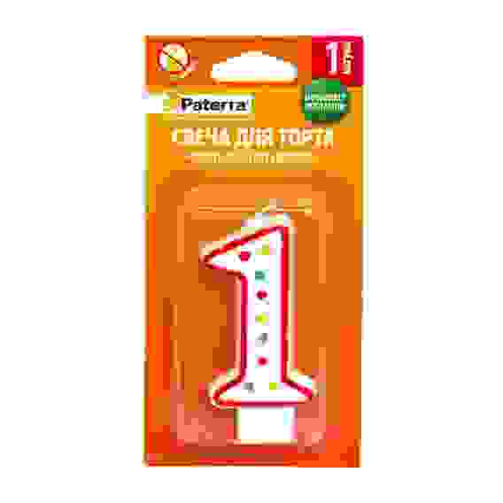 Свеча для торта, PATERRA, цифра 1