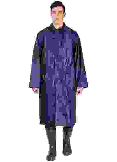 Плащ влагозащитный "Турист" (нейлон+ПВХ) т-син. (5XL)