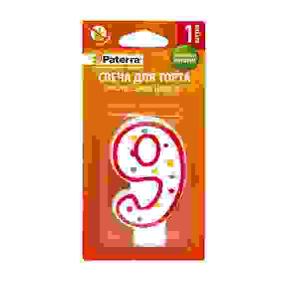 Свеча для торта, PATERRA, цифра 9