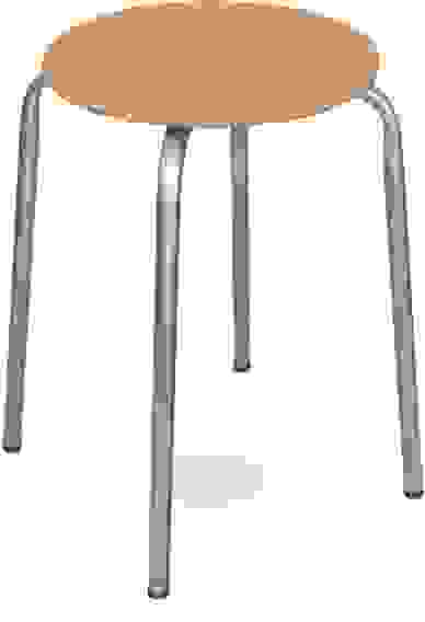 Табурет &quot;Эконом&quot; на 4-х опорах (круглое сидение ДСП). ТЭ2