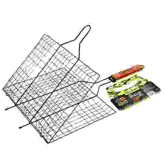 Решетка-гриль для 6 порций блюд, большая с АНТИПРИГАРНЫМ покрытием, картонный веер в ПОД BOYSCOUT