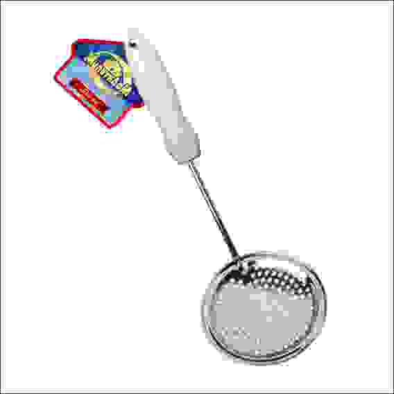 Шумовка &quot;Порто&quot; хром с белой ручкой AN50-27