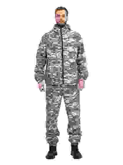 Костюм муж. "Маскхалат" кмф цифра св. серый ткань сорочечная (XXXXL)