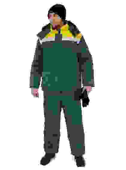 Костюм утепленный мужской "Буря" зеленый (40-42/1-2)