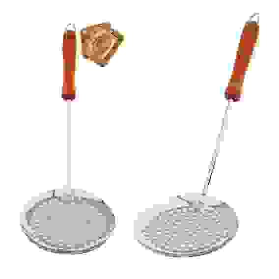 Шумовка хром дерев. ручка AN50-33