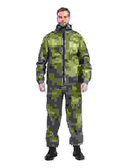 Акция!Костюм муж "Маскхалат-ливень" облака зеленый ткань Оксфорд 210 (52-54/5-6)