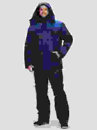 Костюм зимний "Фаворит 1" т.синий/васильковый, брюки, тк. Смесовая 210 (44-46/3-4)