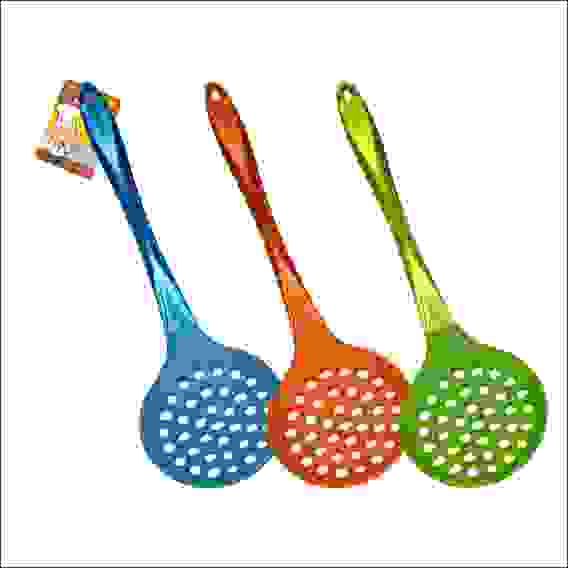 Шумовка силик с пласт ручкой 3 цв \"Айс\" H50-88