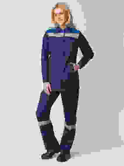 Костюм женский "Весна-2" п/к СОП т.синий/васильковый (тк. Смесовая,210) (р.обуви 40)