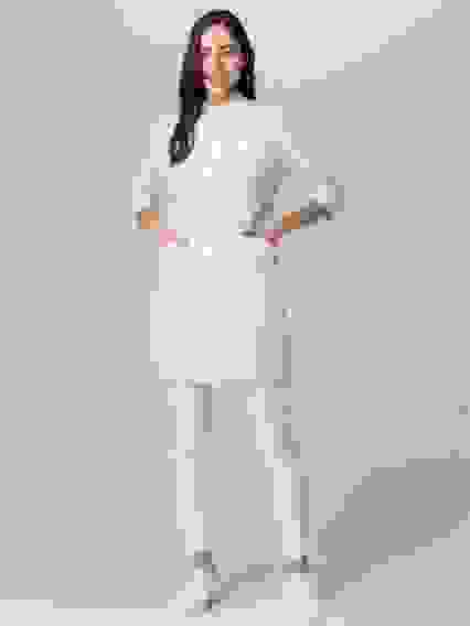 Халат женский Симпл-001 белый (тк. Смесовая 120) (S)