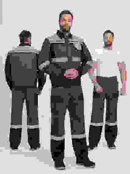 Костюм Виват-1 Премиум СН МВО (ткСмесовая,240) брюки, т.серый/черный/св.серый (56-58/1-2)