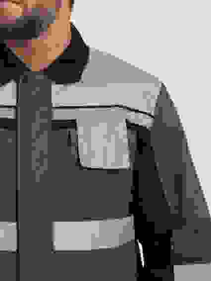 Костюм Виват-1 Премиум СН МВО (ткСмесовая,240) брюки, т.серый/черный/св.серый (56-58/1-2)