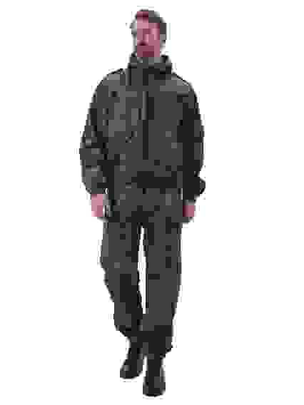 Костюм демисезонный "Каскад" куртка/брюки кмф "Соты зеленые", полофлис (р.обуви 42)