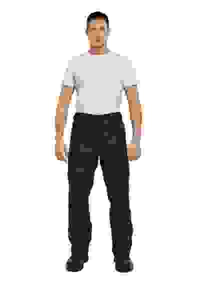 Костюм муж. демисезонный "ВЕПРЬ" куртка/брюки, тк. Полофлис черный (р.обуви 45)