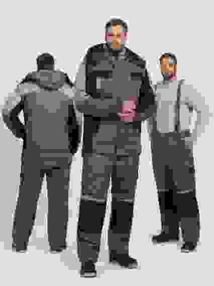 Костюм зимний Мега IMP (тк.Смесовая,240) брюки, коричневый/черный/бежевый (60-62/5-6)