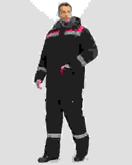 Костюм зимний Нейч-Премиум СОП К. (тк.Смесовая,240) п/к, черный/красный (68-70/3-4)