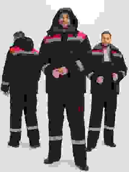 Костюм зимний Нейч-Премиум СОП К. (тк.Смесовая,240) п/к, черный/красный (48-50/194-200)