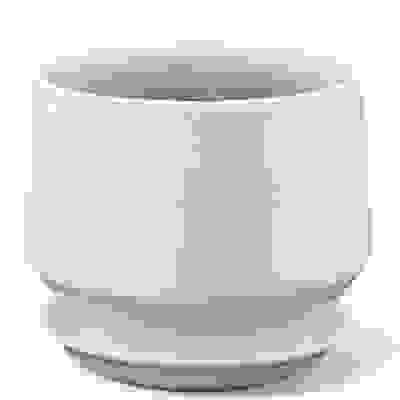 Горшок для цветов глянец Диана белый d13/h13см (ГЛ701/2)