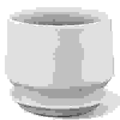 Горшок для цветов глянец Диана белый d18/h18см (ГЛ701/3)