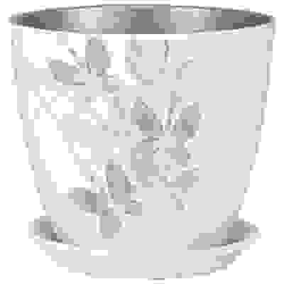 Горшок для цветов роспись бутон вальс 21см (РС 09/4)