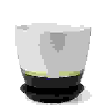 Горшок для цветов поталь бутон Эстет золото/чёрн 15см (РС153/2)