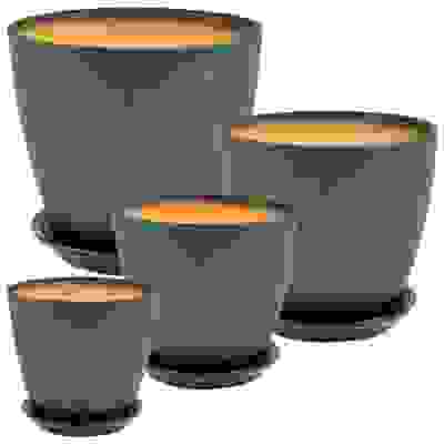 Горшок для цветов Винил бутон черный 21см (ВН 08/4)