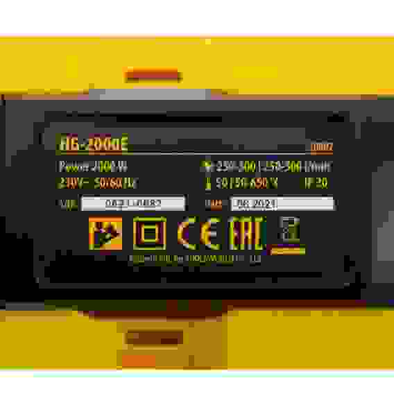 Фен технический HG-2000E, 2000 Вт, 2 режима, LCD дисплей// Denzel