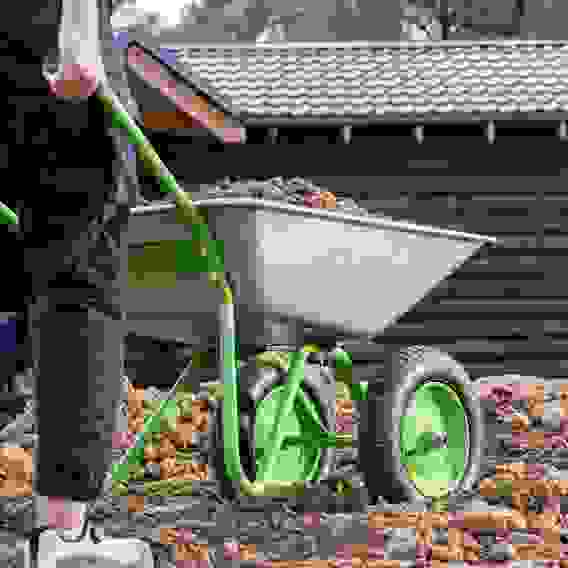 Тачка садовая двухколесная, объем 65 л, 120кг// СИБРТЕХ