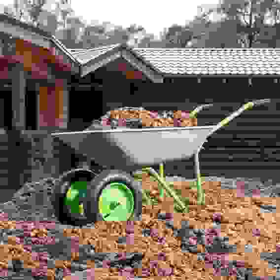 Тачка садовая двухколесная, объем 65 л, 120кг// СИБРТЕХ