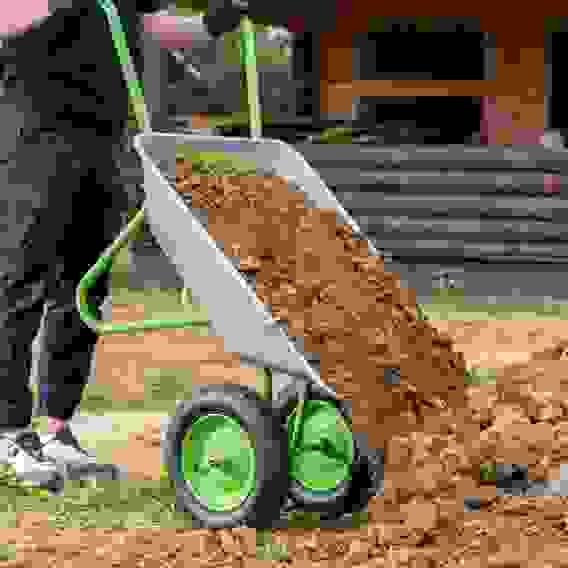 Тачка садовая двухколесная, объем 65 л, 120кг// СИБРТЕХ