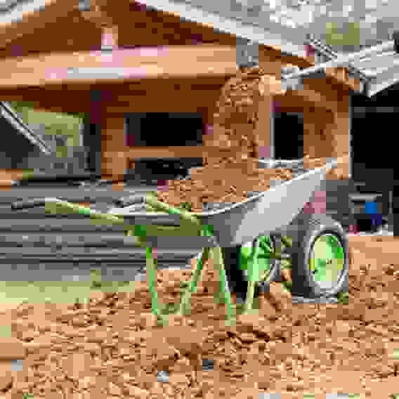 Тачка садовая двухколесная, объем 65 л, 120кг// СИБРТЕХ