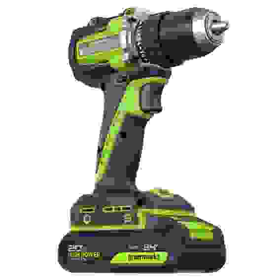 Дрель-шуруповерт акк. Greenworks DD560, 24V, б/щет, 0-500 / 0-2000 об/мин, 30/60 Нм,13мм, Anti-kickb