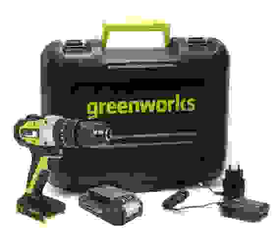 Дрель-шуруповерт акк Greenworks GD24DD60K2