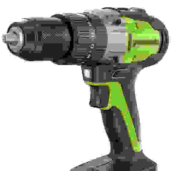 Дрель-шуруповерт ударная акк. Greenworks GD24DD60, 24V, б/щет, 0-450 / 0-1700 об/мин, 30/60Нм,1х4Ач,