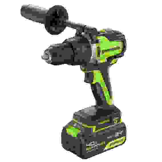 Дрель-шуруповерт ударная акк. Greenworks GD24DD140, 24V,б/щет,0-550 / 0-2100 об/мин,70/140Нм,Anti-ki