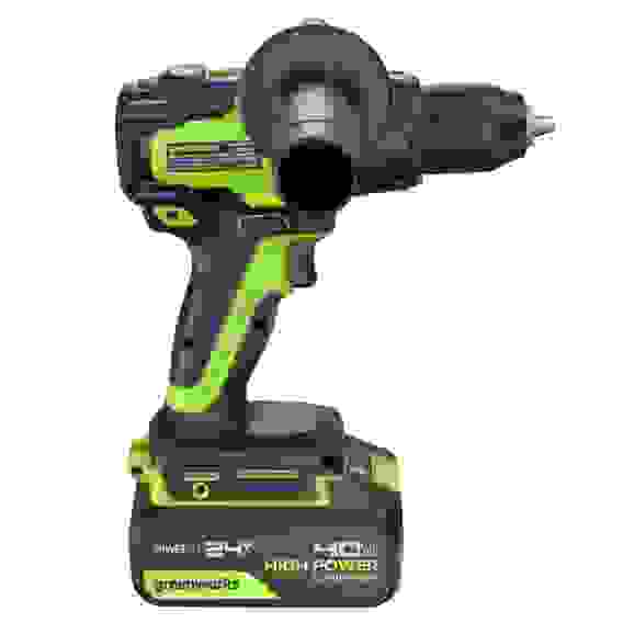 Дрель-шуруповерт ударная акк. Greenworks GD24DD140, 24V,б/щет,0-550 / 0-2100 об/мин,70/140Нм,Anti-ki