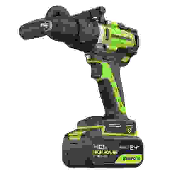 Дрель-шуруповерт ударная акк. Greenworks GD24DD140, 24V,б/щет,0-550 / 0-2100 об/мин,70/140Нм,Anti-ki