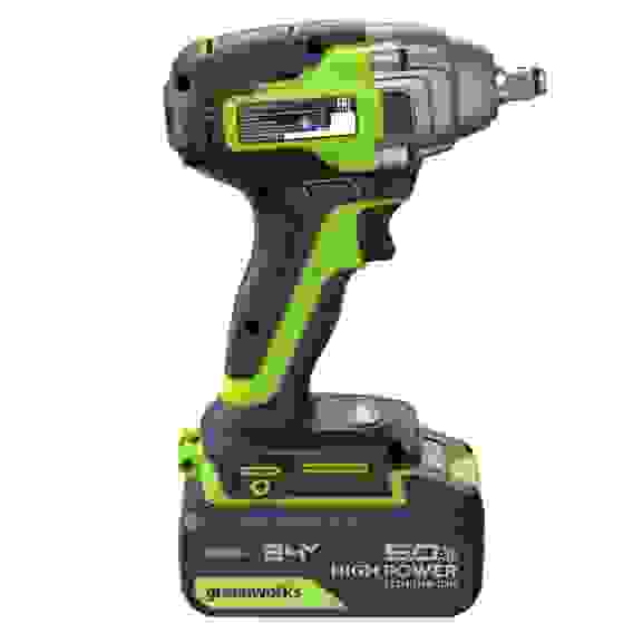 Гайковерт ударный акк. Greenworks GD24IW400, 24V,б/щет,1/2'', 400Нм,1х5Ач,ЗУ,кор